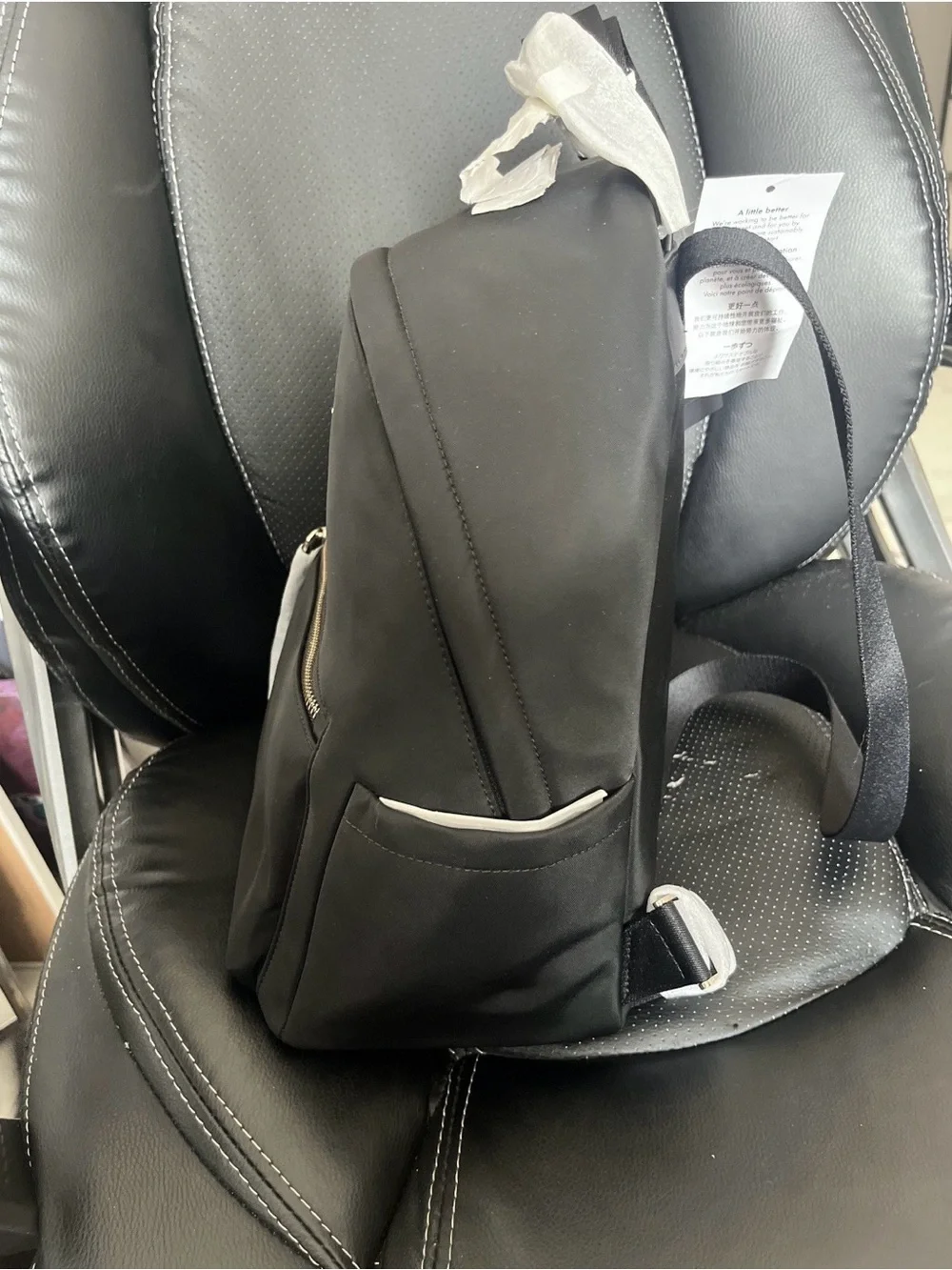 kate spade mini black nylon backpack with gold hardware